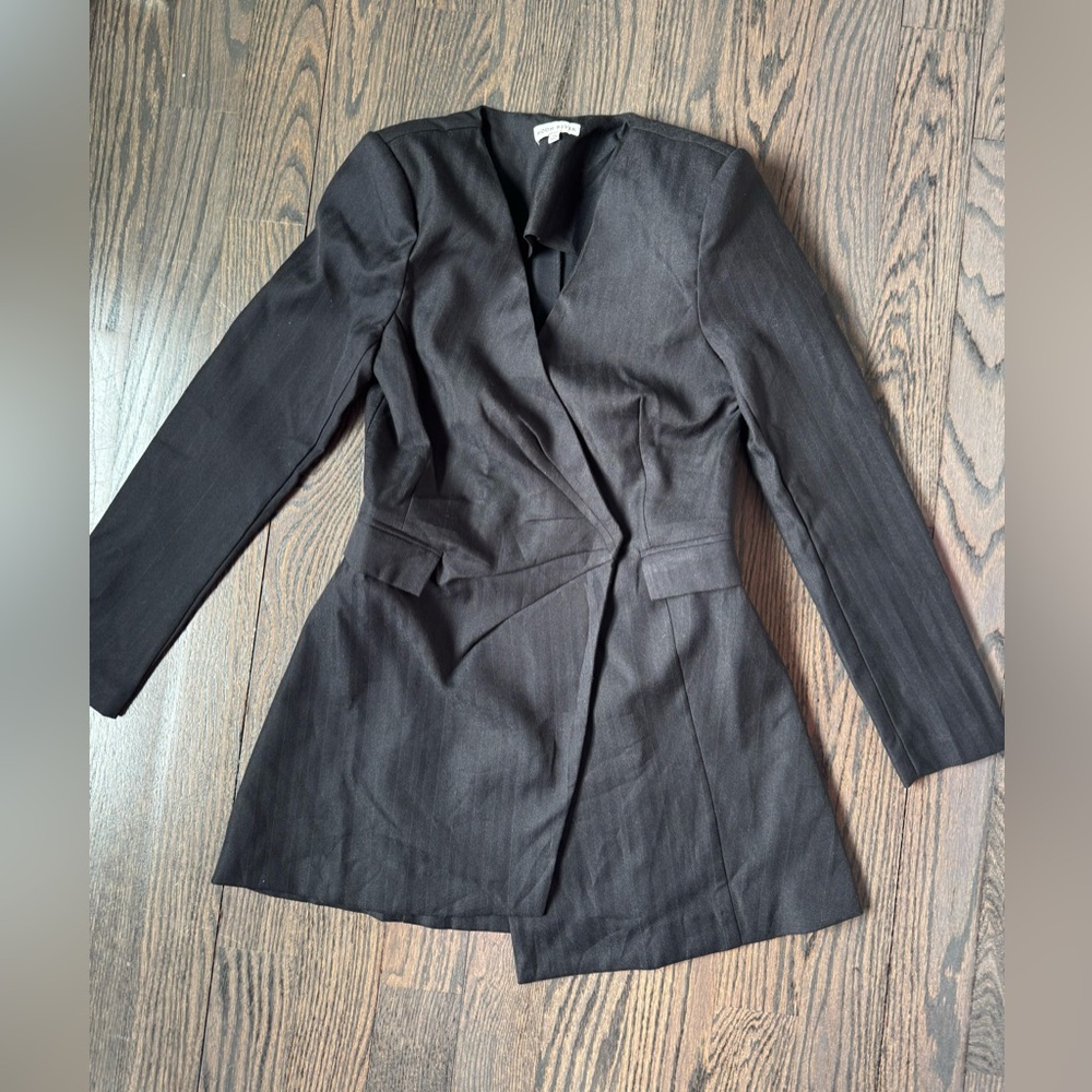 Moon River Black Long Sleeve Blazer Mini Dress Size Medium - Picture 2 of 7